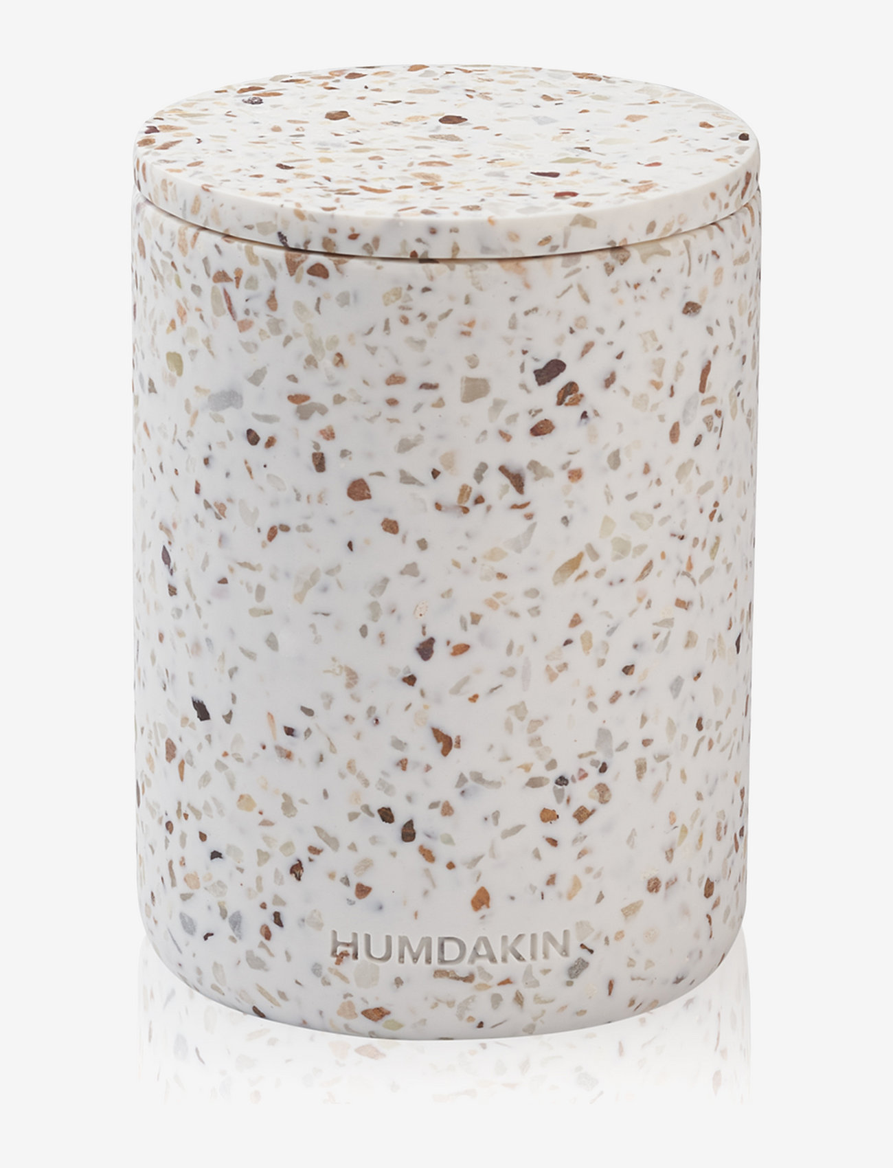Humdakin - Lucca - Terrazzo vase w. lid - vases - red/beige - 0