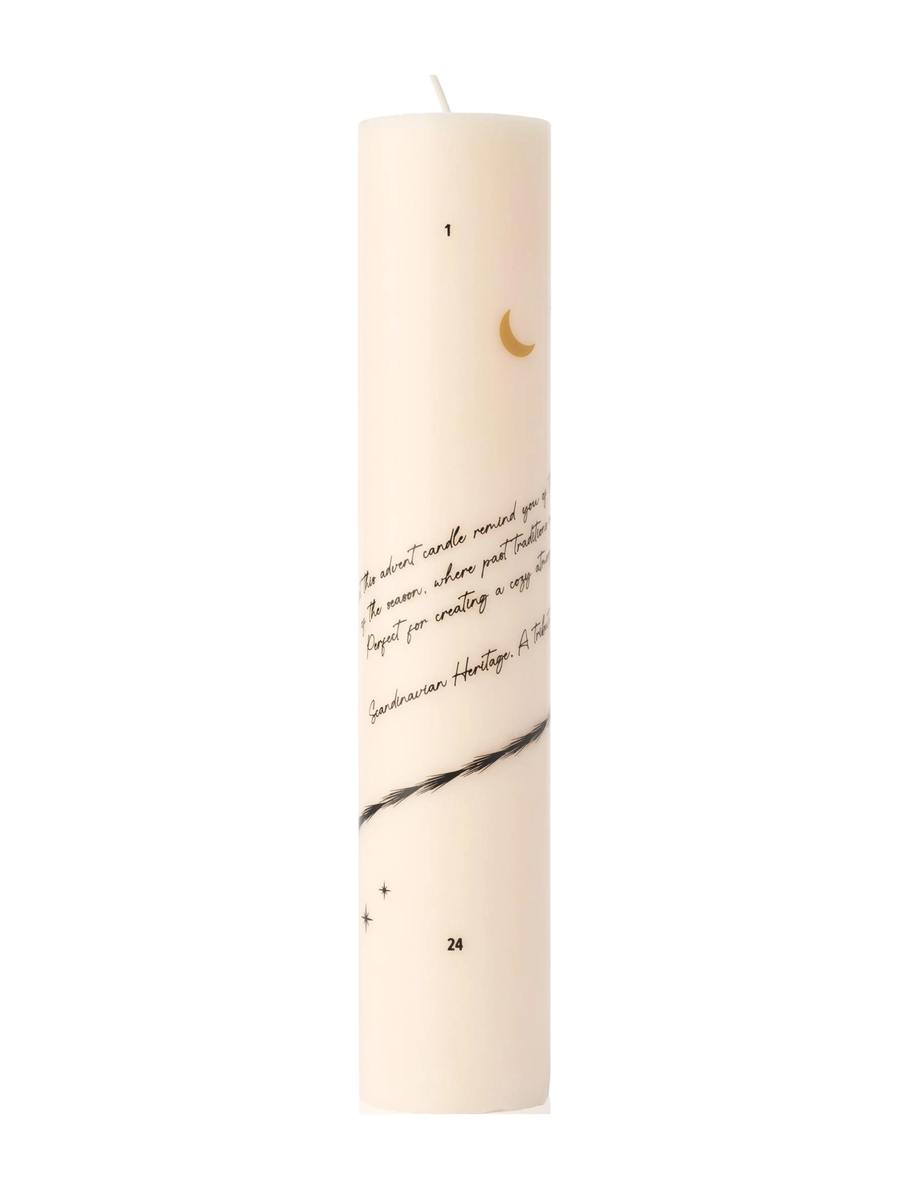 Humdakin Christmas Candle, Adventslys, Creme, Str: ONE SIZE