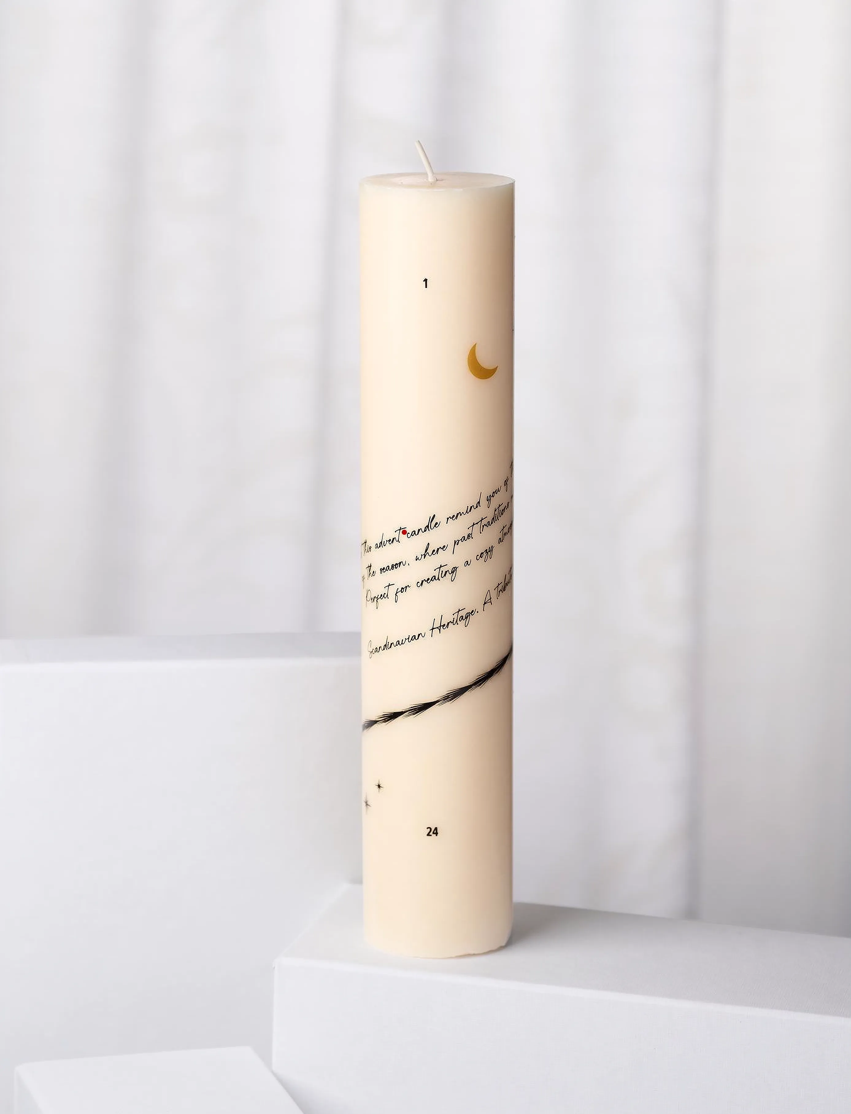 Humdakin Christmas Candle, One Size, Decoration, Creme - Advents Candles, Homeware