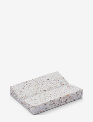 Humdakin - Terrazzo Square Soap Tray - najniższe ceny - red/beige - 0