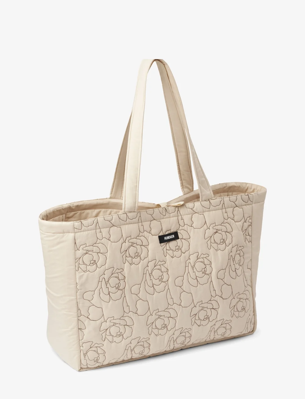 Humdakin - Maxi Tote Bag - tote bags - light stone - peony quilt - 0