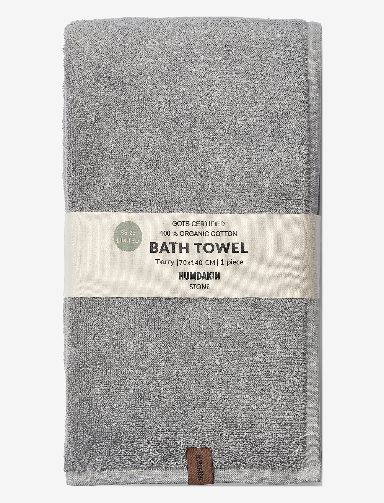 Humdakin - Terry bath towel - badetücher - stone - 0
