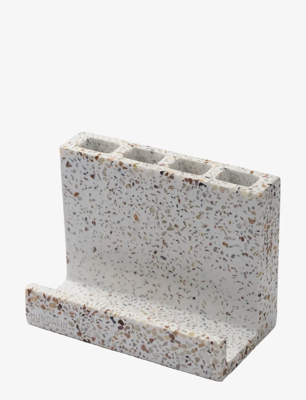 Humdakin - Terrazzo Toiletry Essentials Displa - zahnbürstenhalter - red/beige - 0