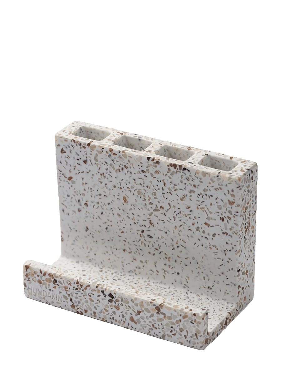 Humdakin - Terrazzo Toiletry Essentials Displa - zahnbürstenhalter - red/beige - 1