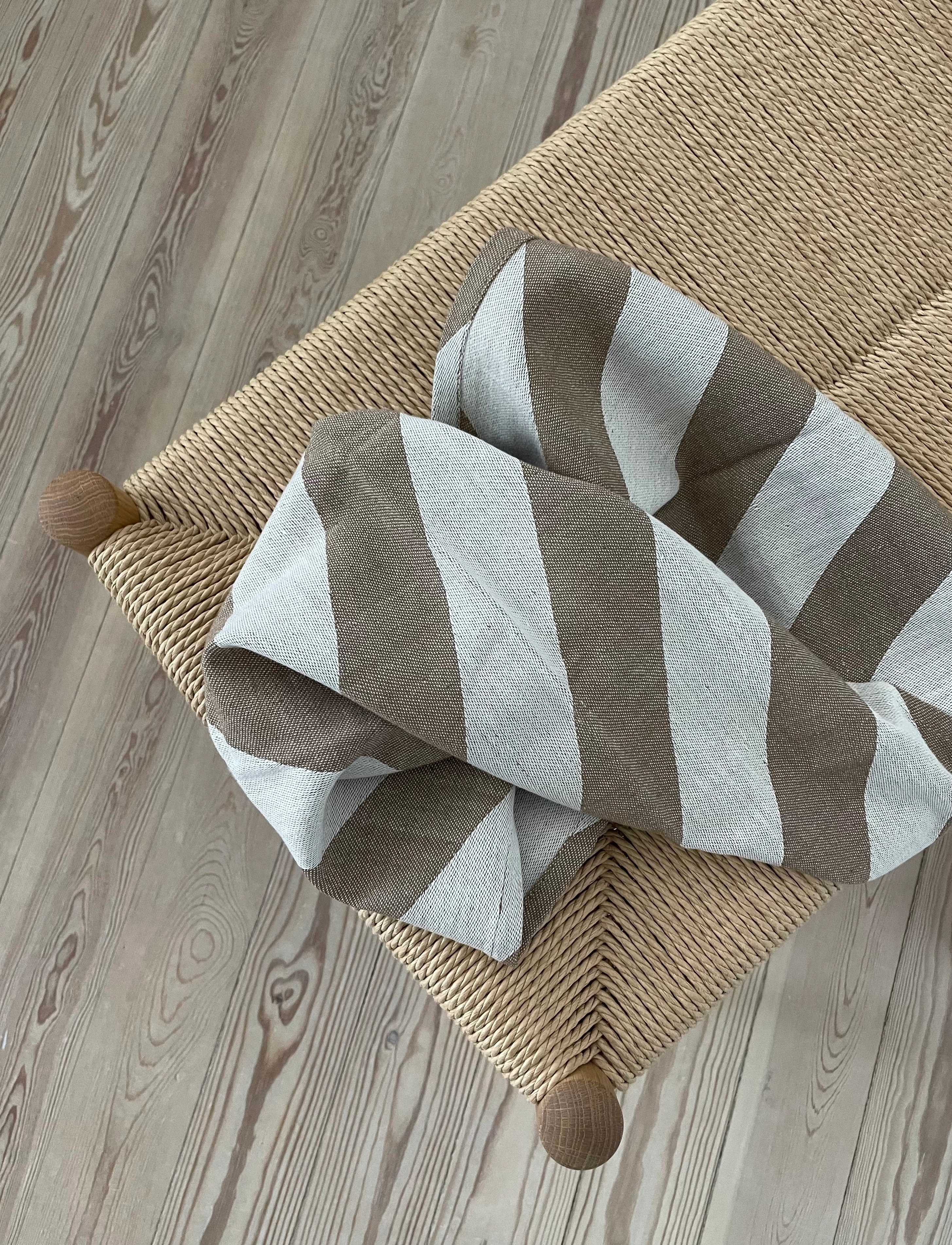 Humdakin - Recycled Cotton Tea Towel - 2 pack - köögirätikud - beige candy - 2