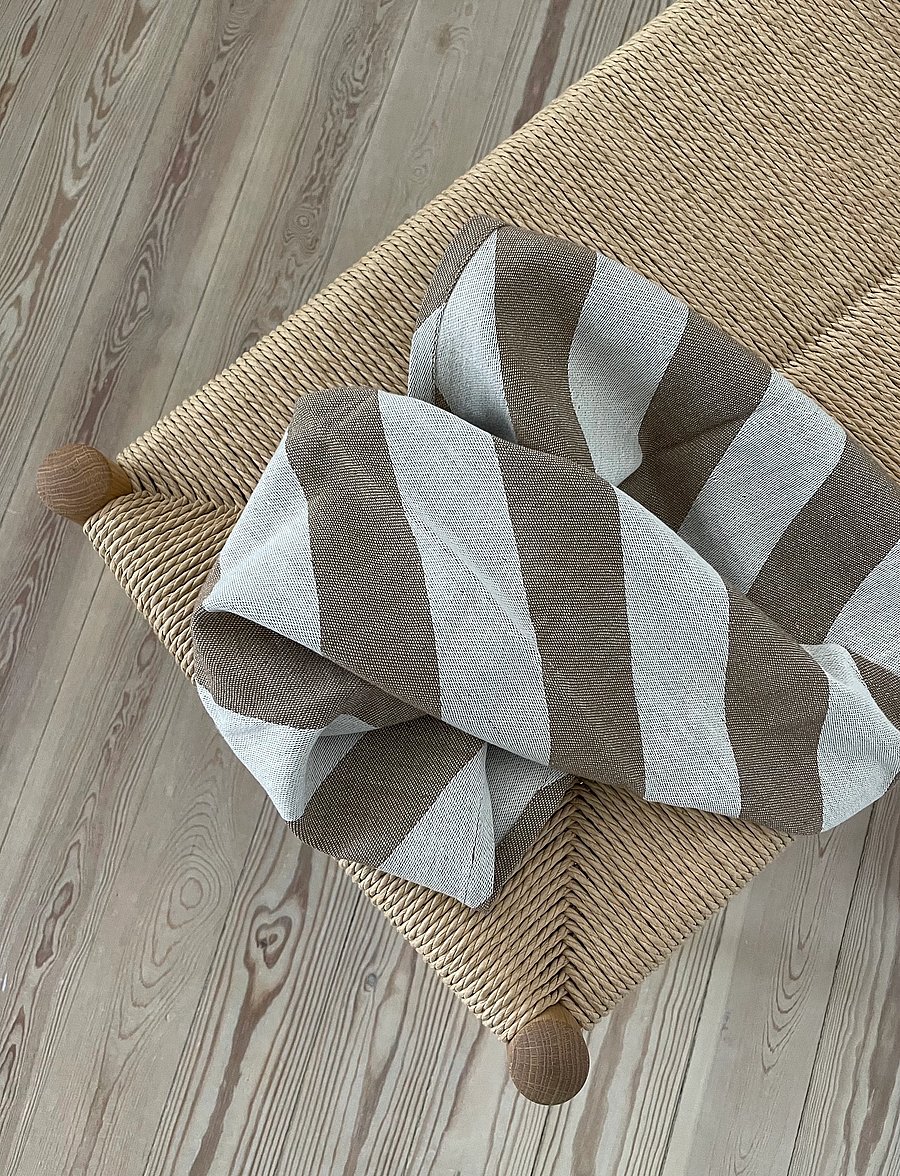 Humdakin - Recycled Cotton Tea Towel - 2 pack - köögirätikud - beige candy - 2
