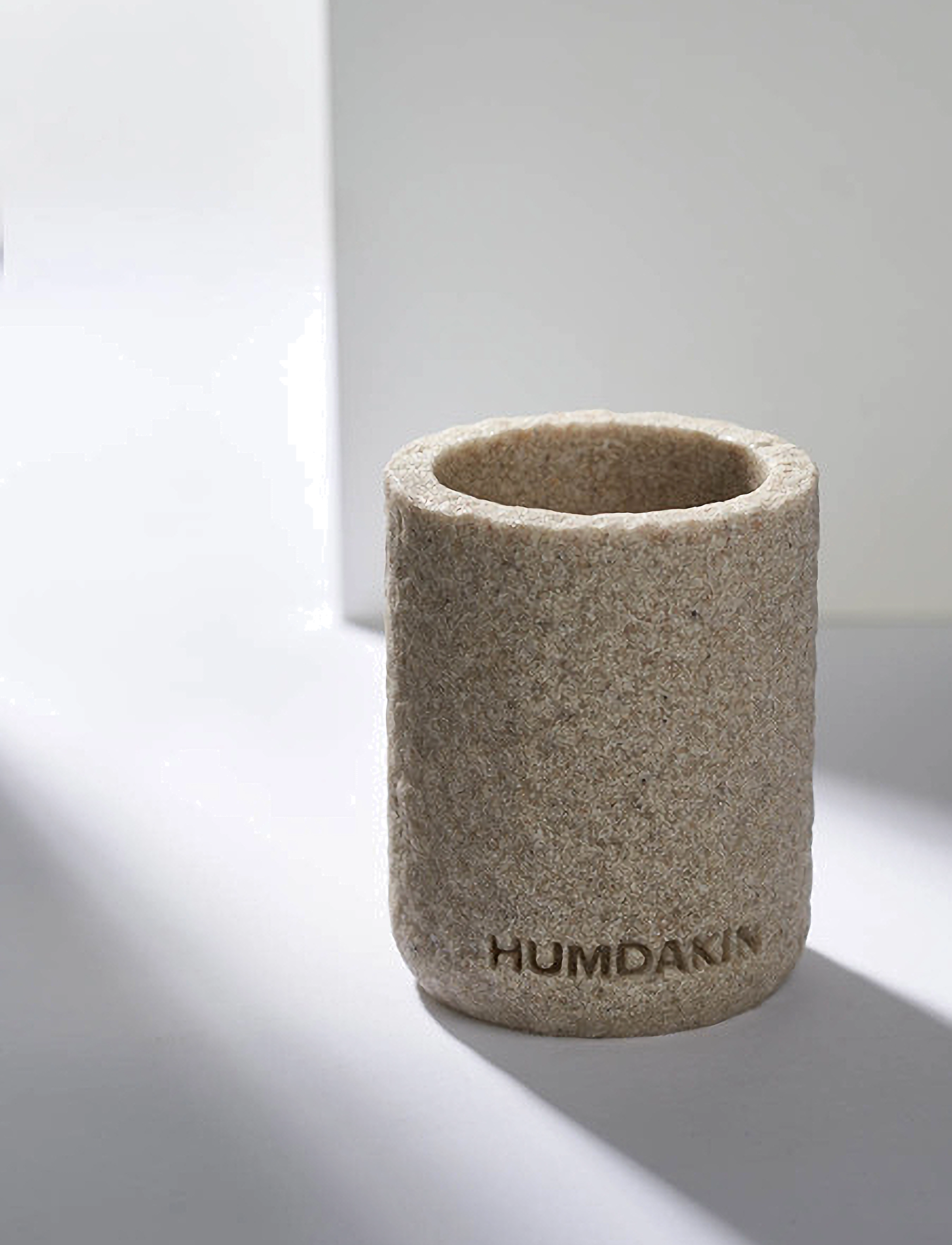Humdakin Sandstone Toothbrush Mug, One Size, Bathroom Interior, Beige - Holder, Homeware