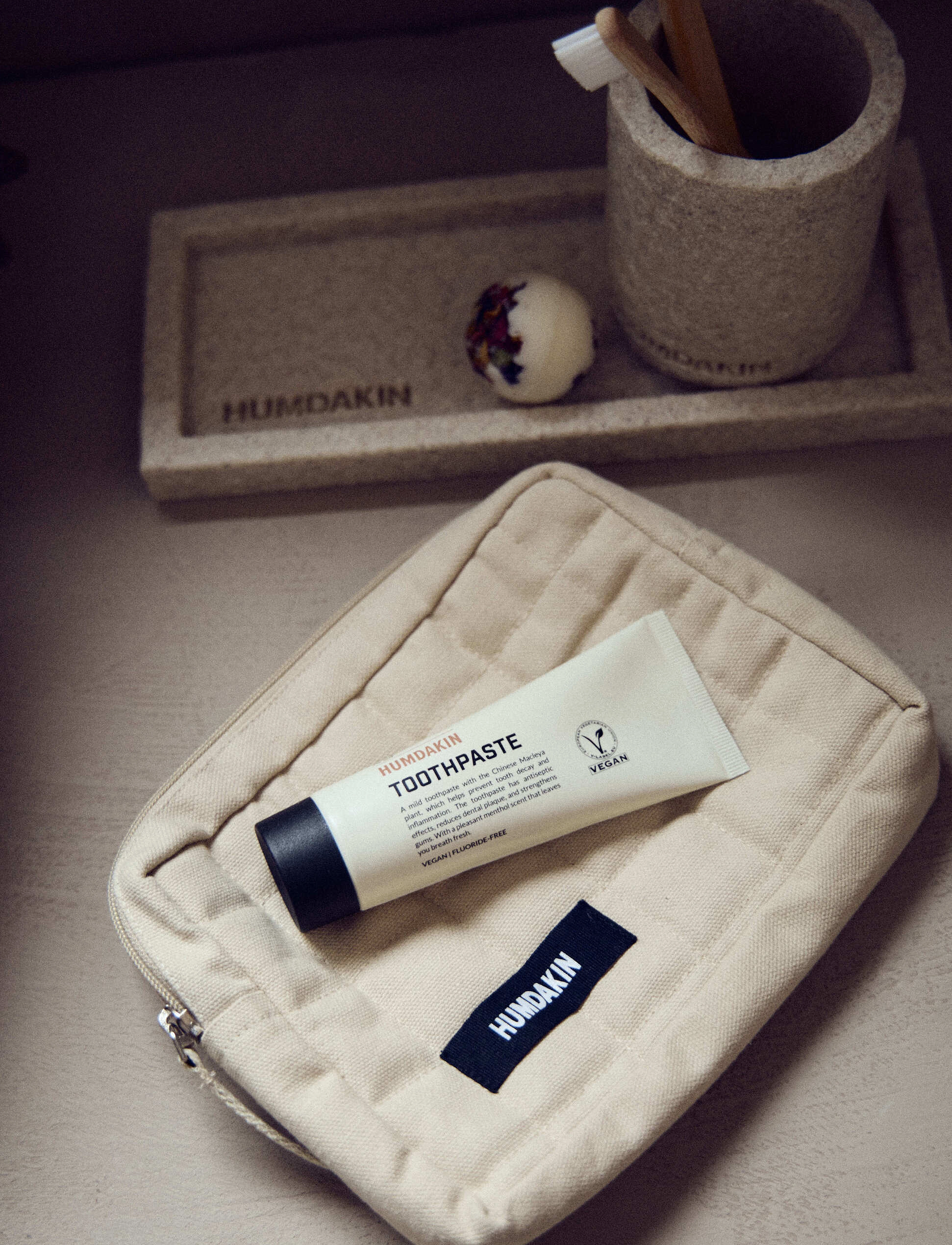 Humdakin - Sandstone Toothbrush Mug - tandborsthållare - natural - 2