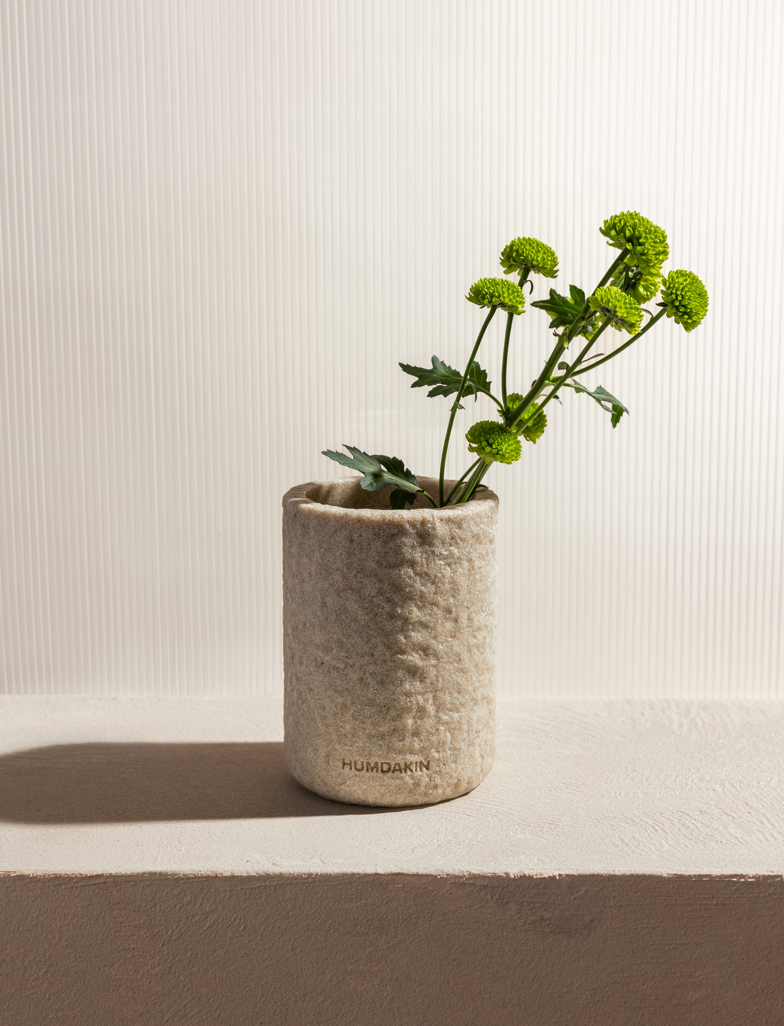 Humdakin Sandstone Vase, H:14 cm, Beige, Vaser > Cylindervaser, Unisex