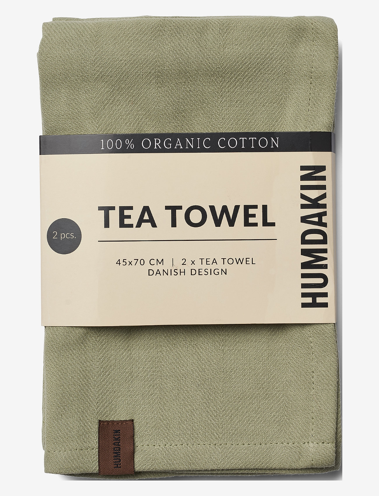 Humdakin - Organic Tea Towel - 2 pack - de laveste prisene - green tea - 1