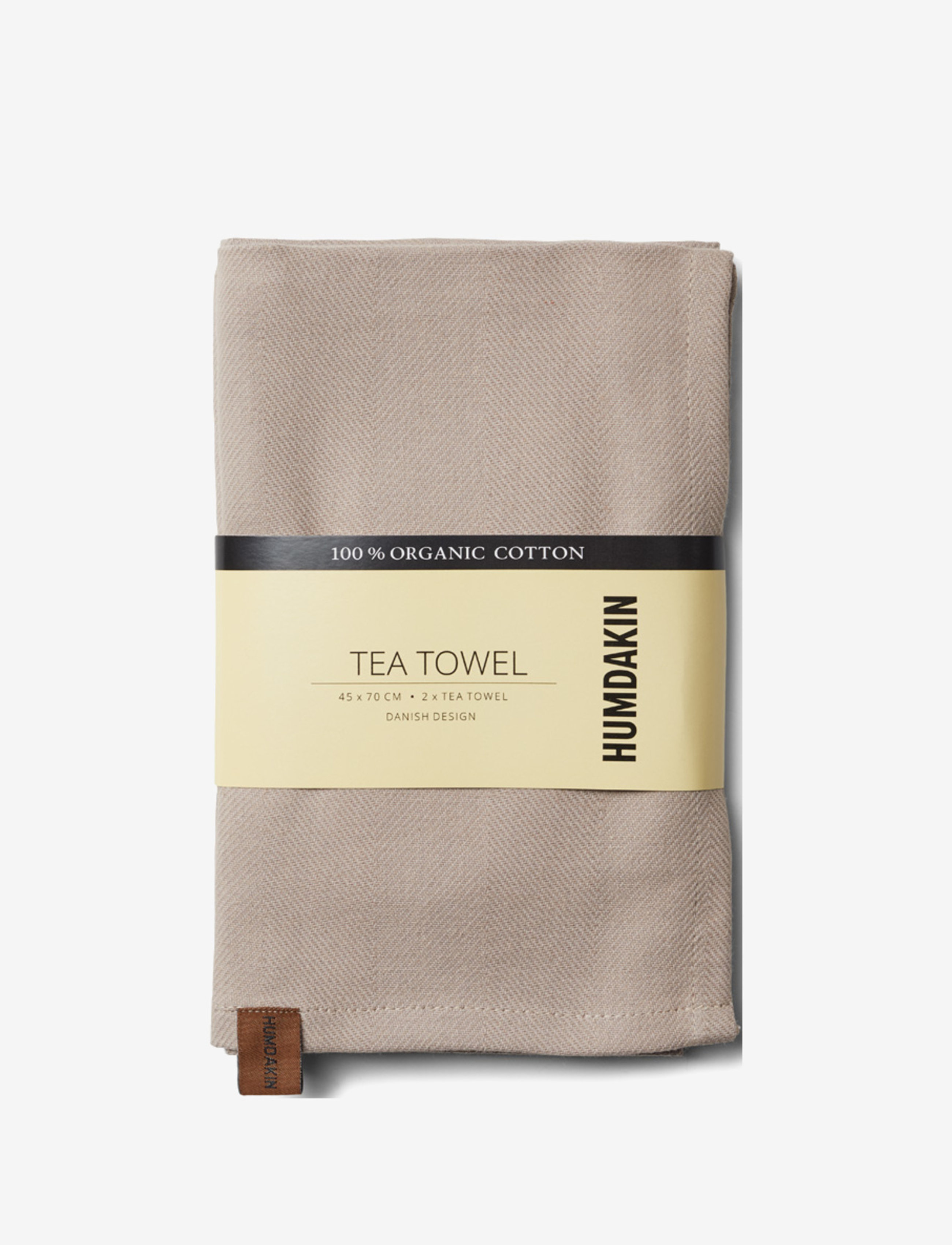 Humdakin - Organic Tea Towel - 2 pack - viskestykker - light stone - 1