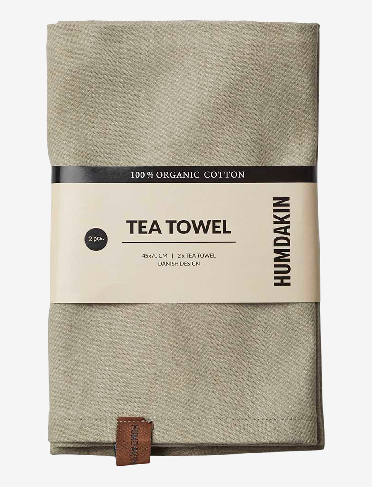 Humdakin - Organic Tea Towel - 2 pack - lägsta priserna - oak - 0