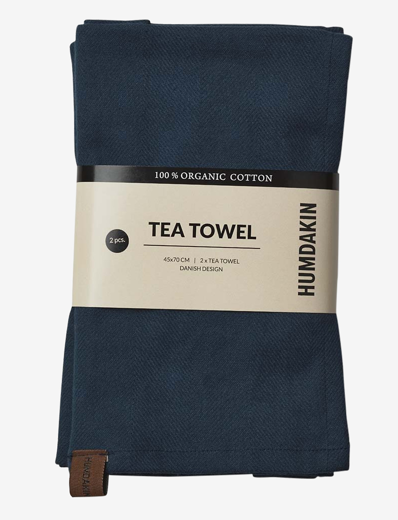 Humdakin - Organic Tea Towel - 2 pack - najniższe ceny - sea blue - 0