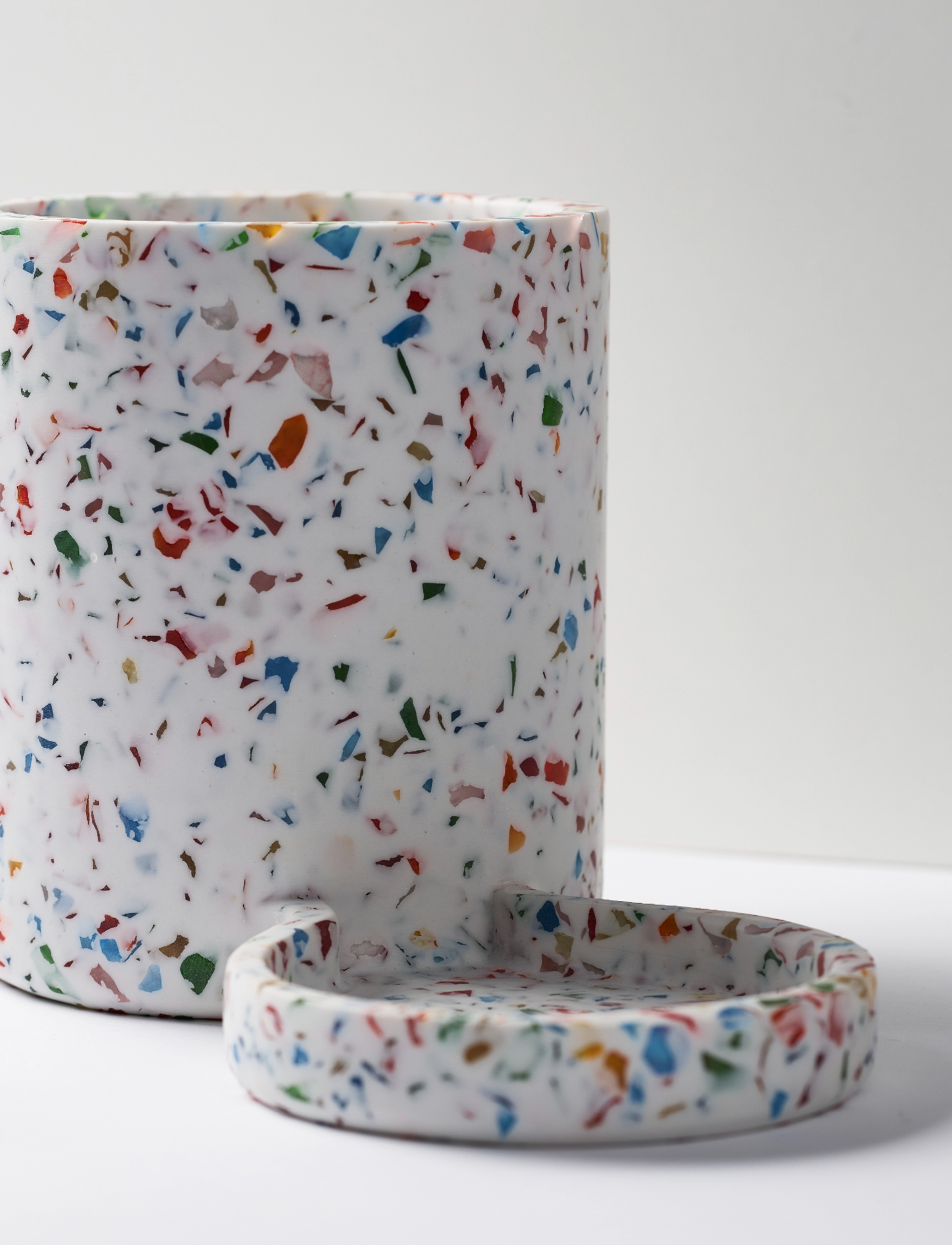 Humdakin Rainbow Terrazzo Dishwashing Holder, H14 cm, Dishes, Mehrfarbig/gemustert - Cloths & Dishbrush, Homeware