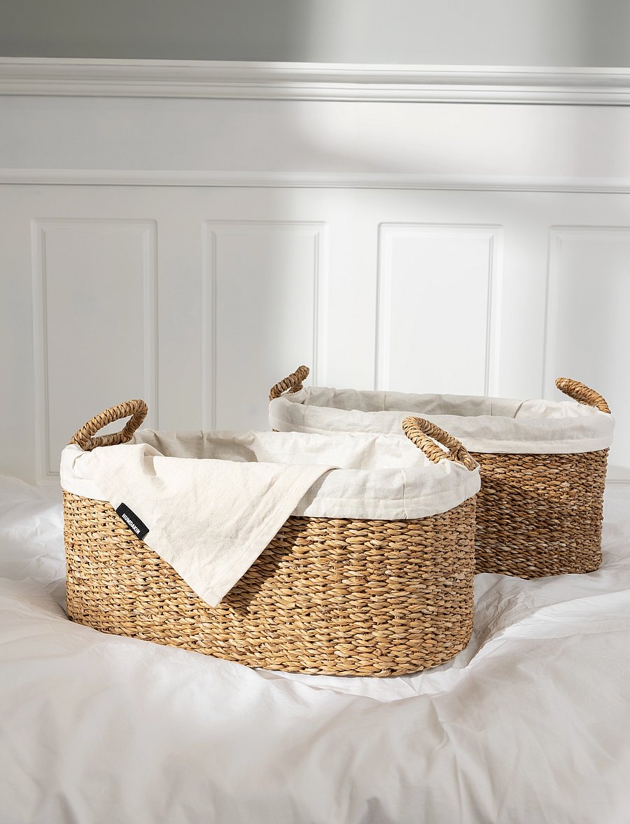 Humdakin - Laundry Wicker Set - organic cotton lining - 0