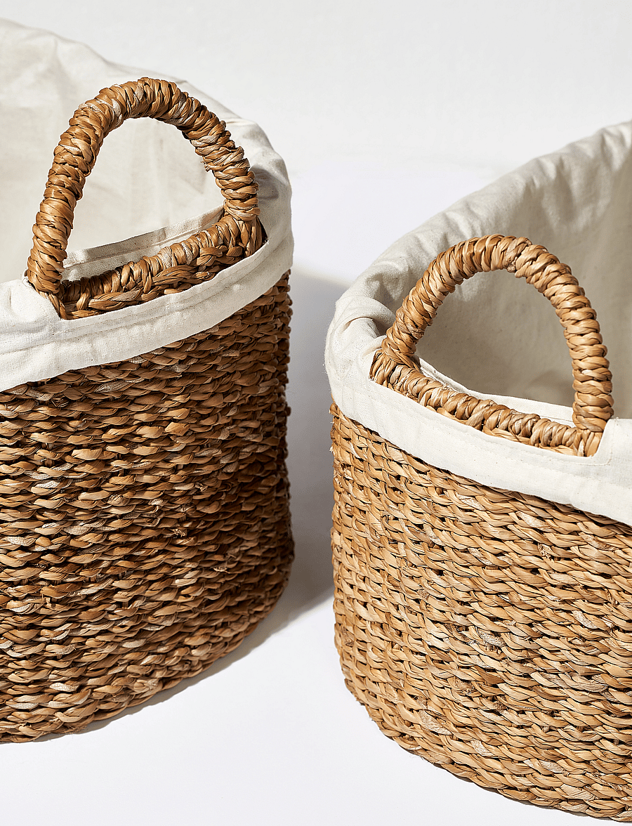 Humdakin - Laundry Wicker Set - organic cotton lining - 2