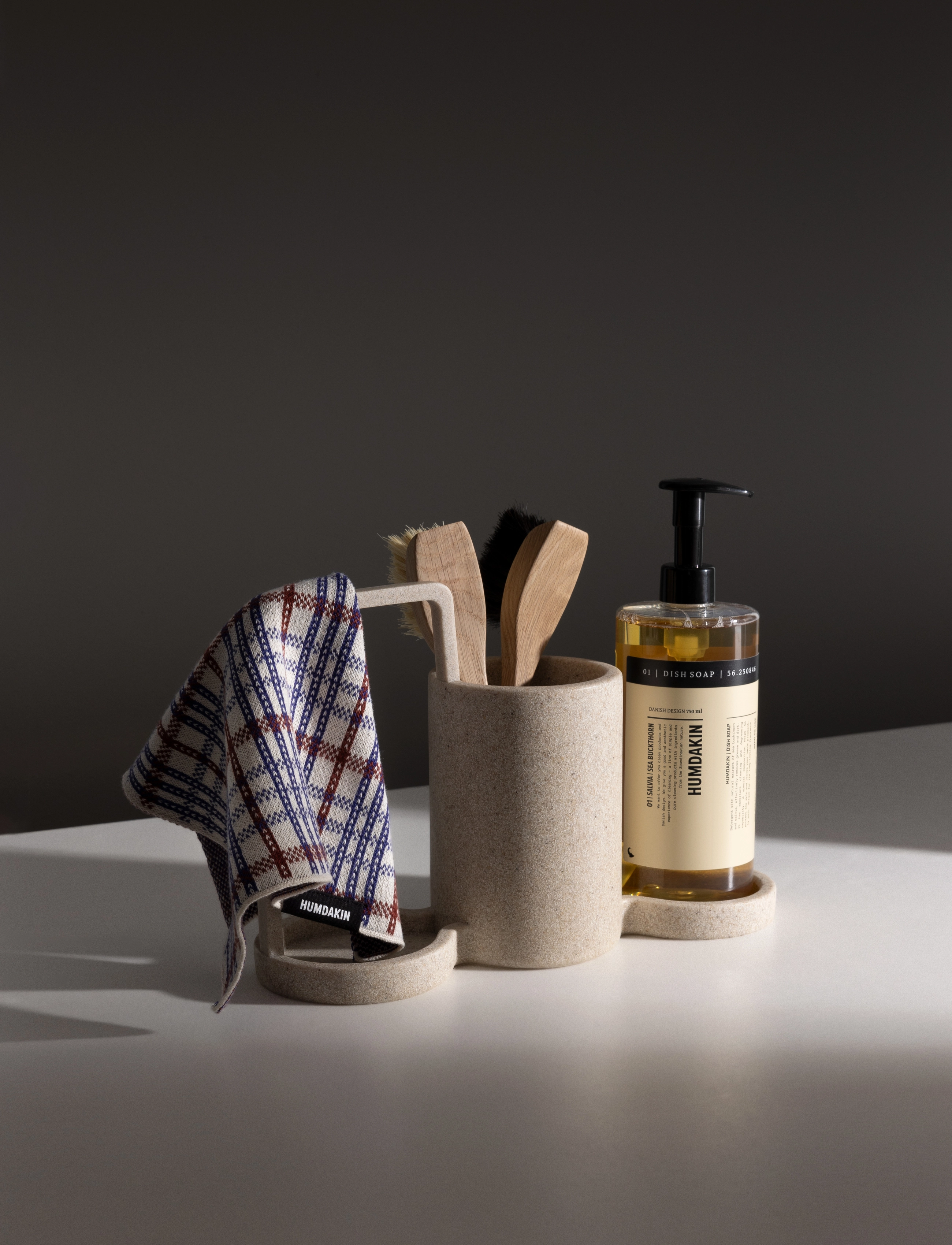 Humdakin Sandstone Dishwashing Holder, 20X30X10 cm, Cream, Opvask > Opvaskestativ, Unisex