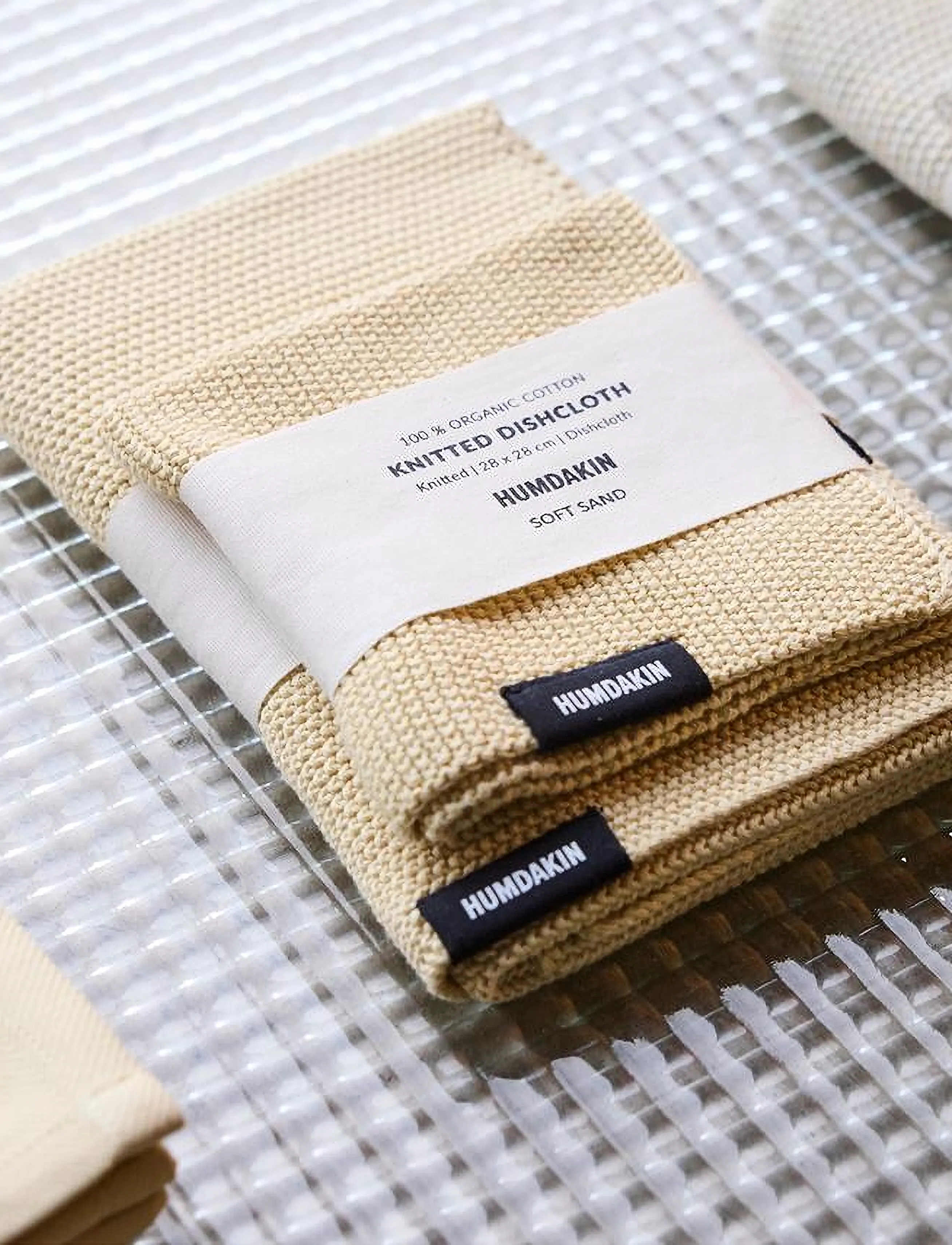 Humdakin Knitted Kitchen Towel, 45X70 cm, Yellow, Køkkentekstiler > Køkkenhåndklæder, Unisex