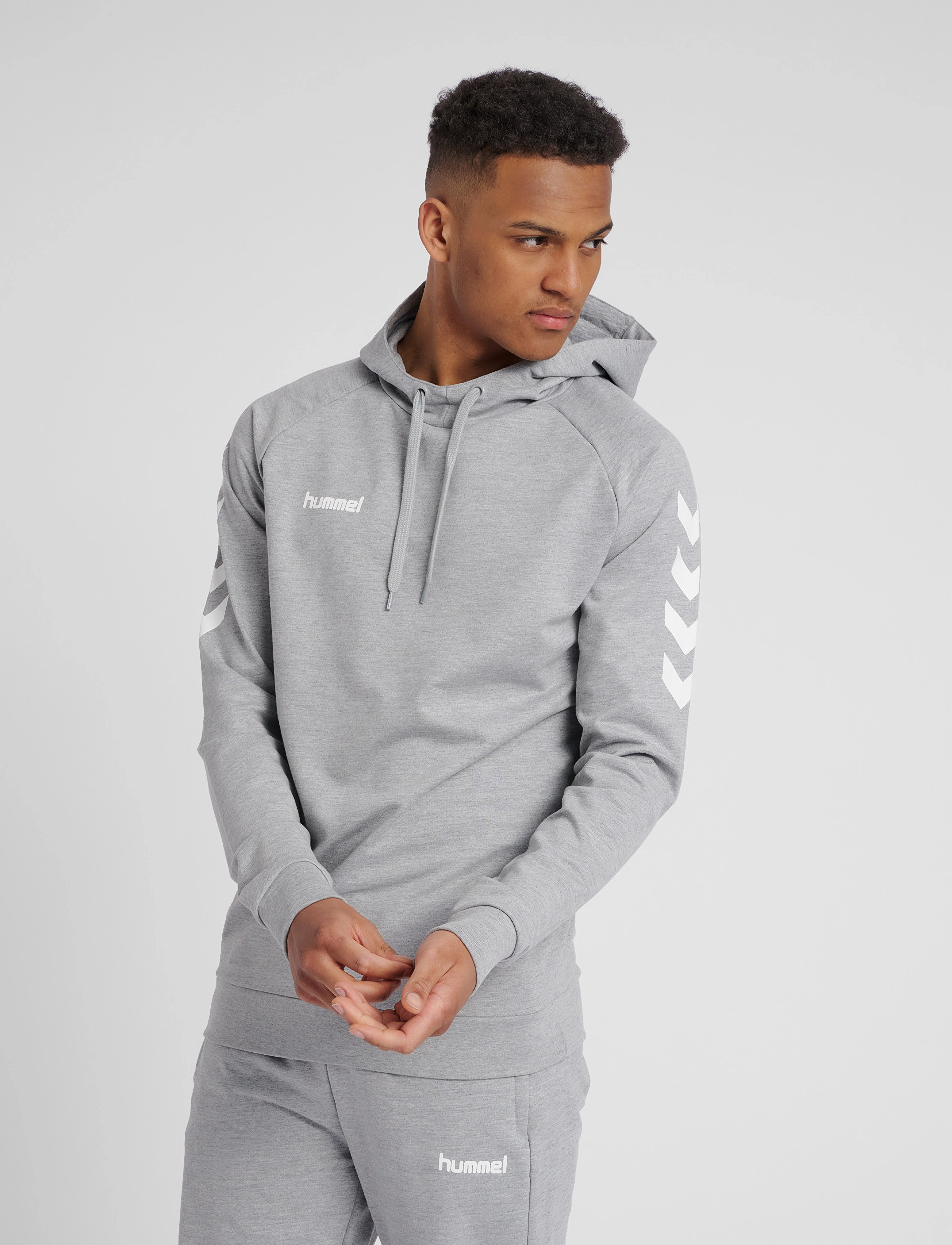 Hummel - HMLGO COTTON HOODIE - grey melange - 4