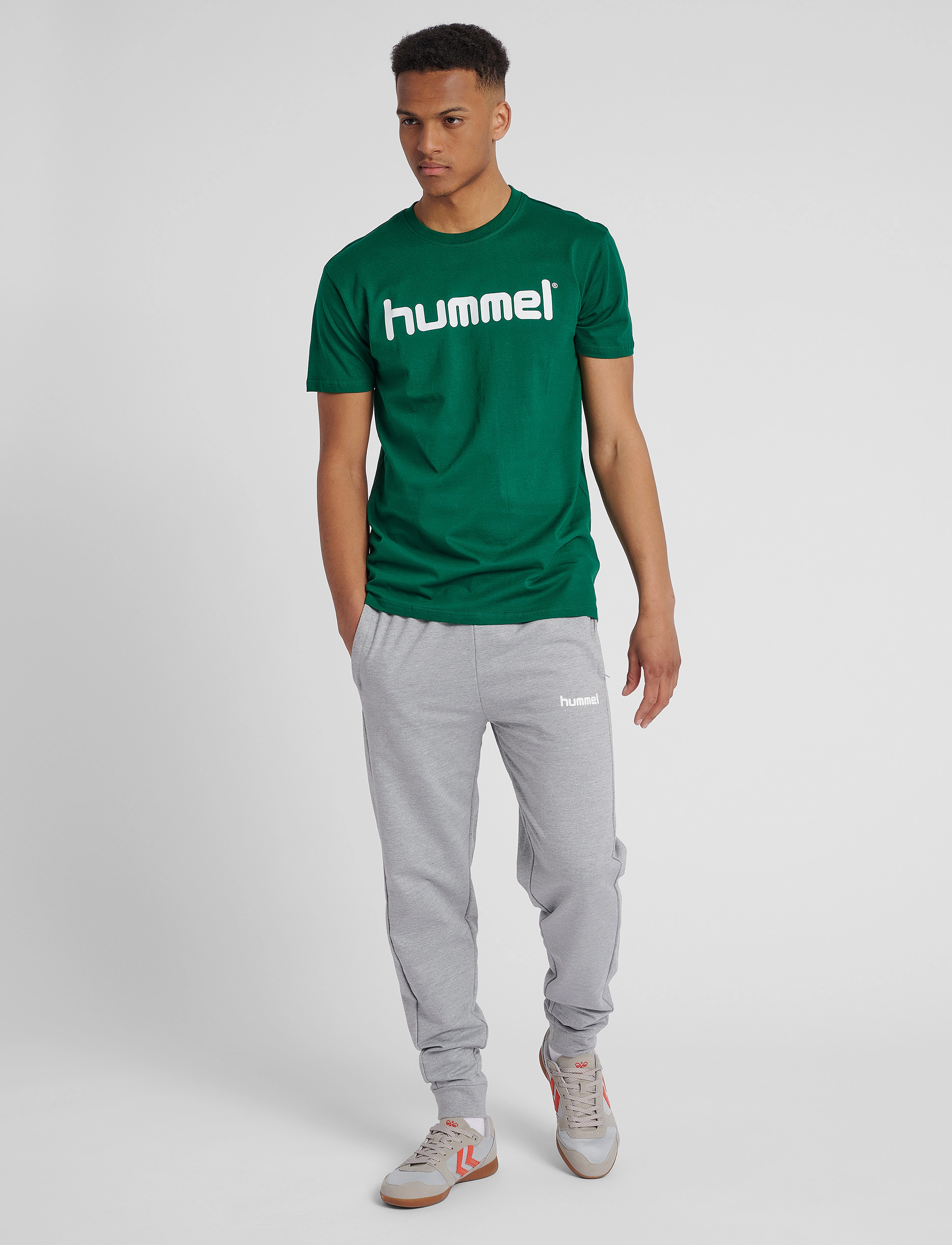 Hummel - HMLGO COTTON PANT - grey melange - 2