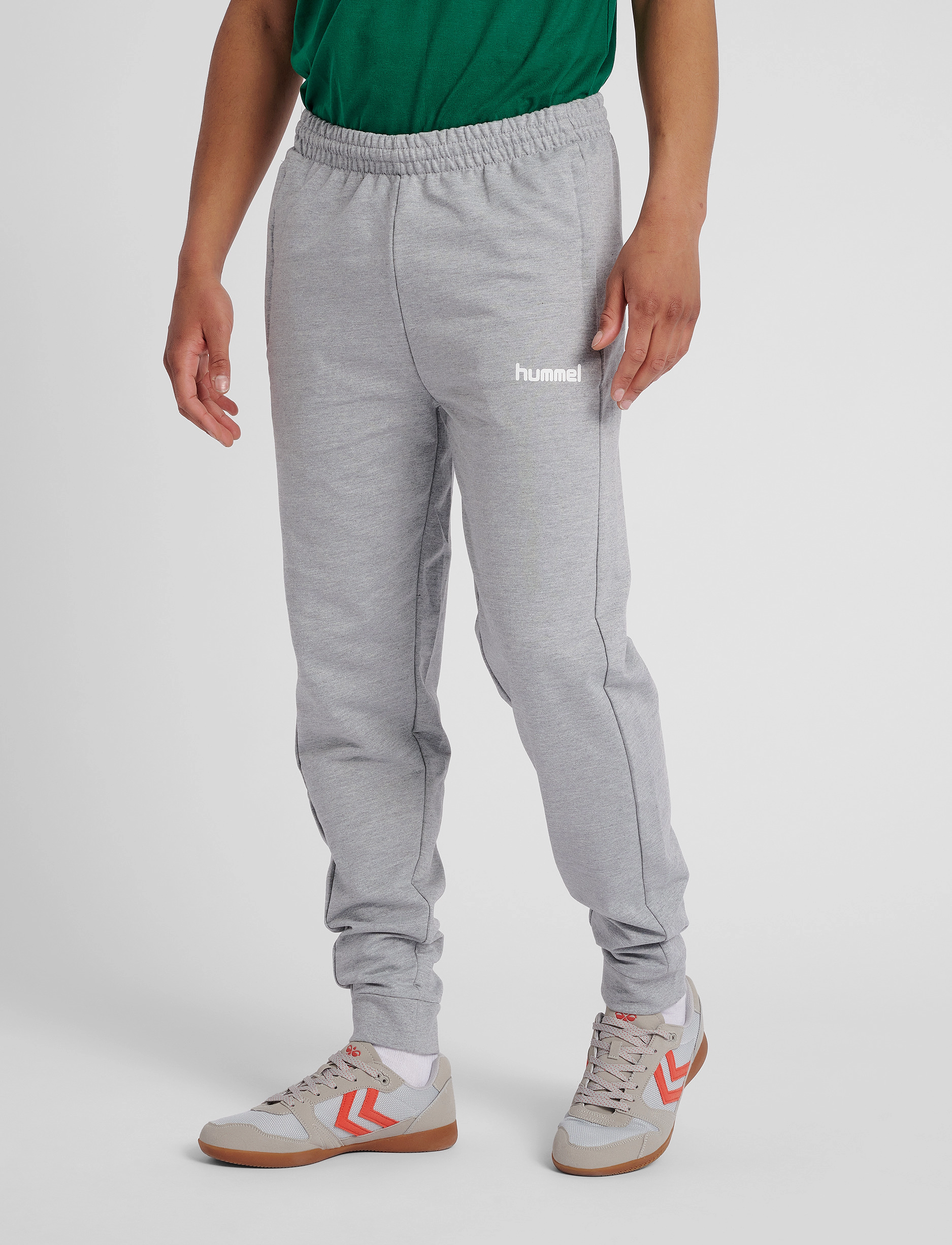 Hummel - HMLGO COTTON PANT - grey melange - 3