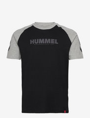 Hummel - hmlLEGACY BLOCKED T-SHIRT - lägsta priserna - black - 0