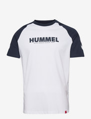 Hummel - hmlLEGACY BLOCKED T-SHIRT - najniższe ceny - white - 0