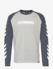 Hummel - hmlLEGACY BLOCKED T-SHIRT L/S - madalaimad hinnad - blue nights - 0