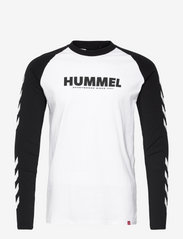 Hummel - hmlLEGACY BLOCKED T-SHIRT L/S - zemākās cenas - white - 0
