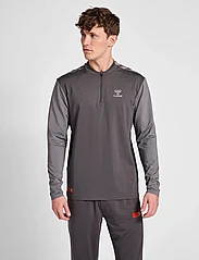 Hummel - hmlPRO GRID HALF ZIP TRAINING L/S - mehed - forged iron/quiet shade - 3