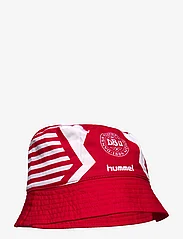 Hummel - HMLDBU FAN 92 BUCKET HAT KIDS - adītas cepures - tango red - 0