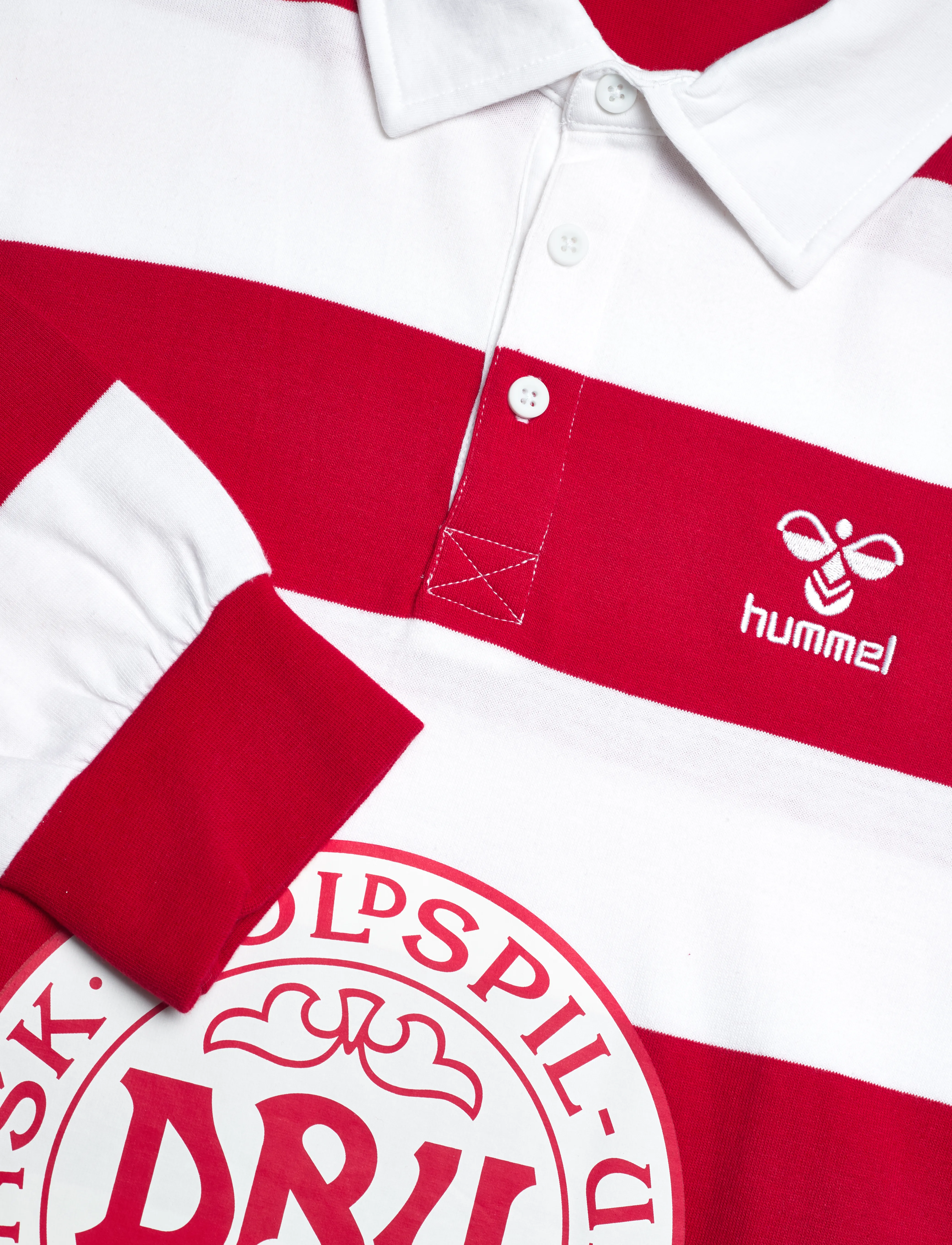Hummel - DBU FAN 24 RUGBY STRIPED SHIRT - tango red/white - 2
