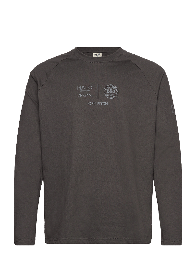 Hummel - HALO DBU LS GRAPHIC T-SHIRT - långärmade tröjor - raven - 0