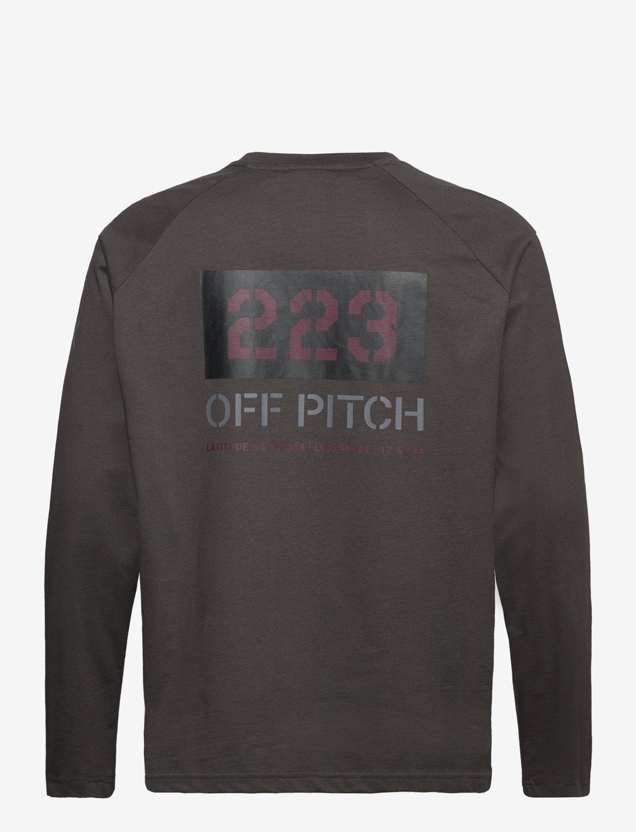 Hummel - HALO DBU LS GRAPHIC T-SHIRT - långärmade tröjor - raven - 1