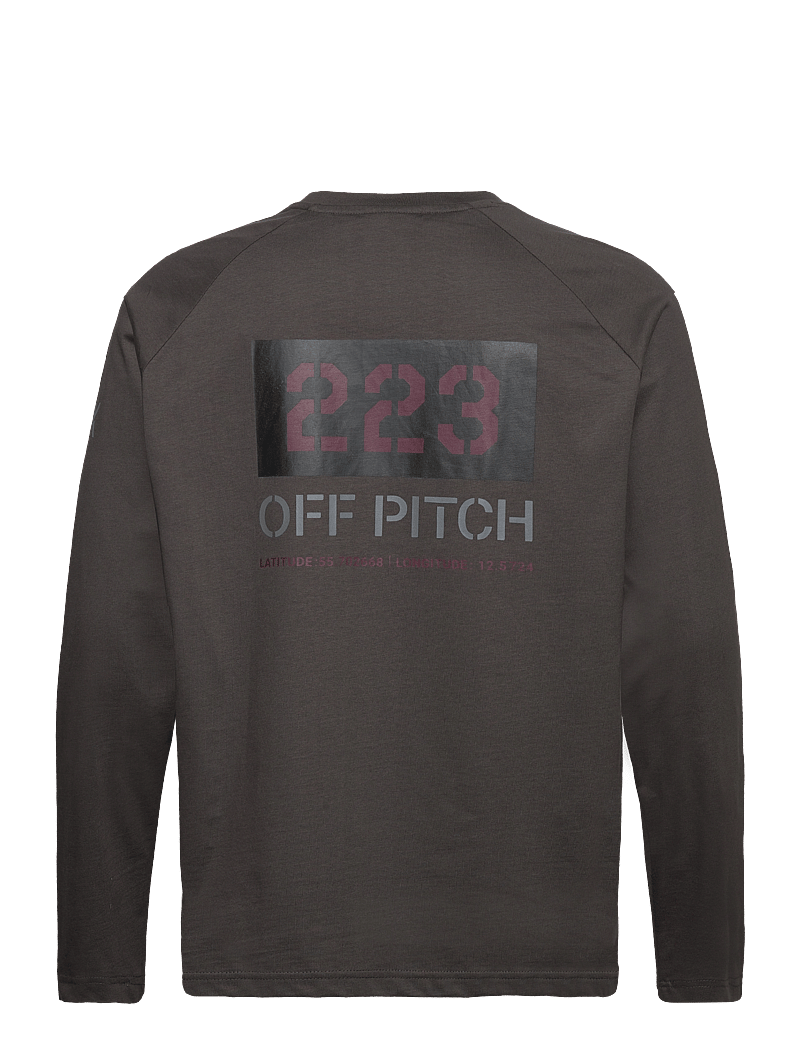 Hummel - HALO DBU LS GRAPHIC T-SHIRT - långärmade tröjor - raven - 1