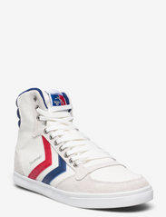 Hummel - HUMMEL SLIMMER STADIL HIGH - hoge sneakers - white/blue/red/gum - 0