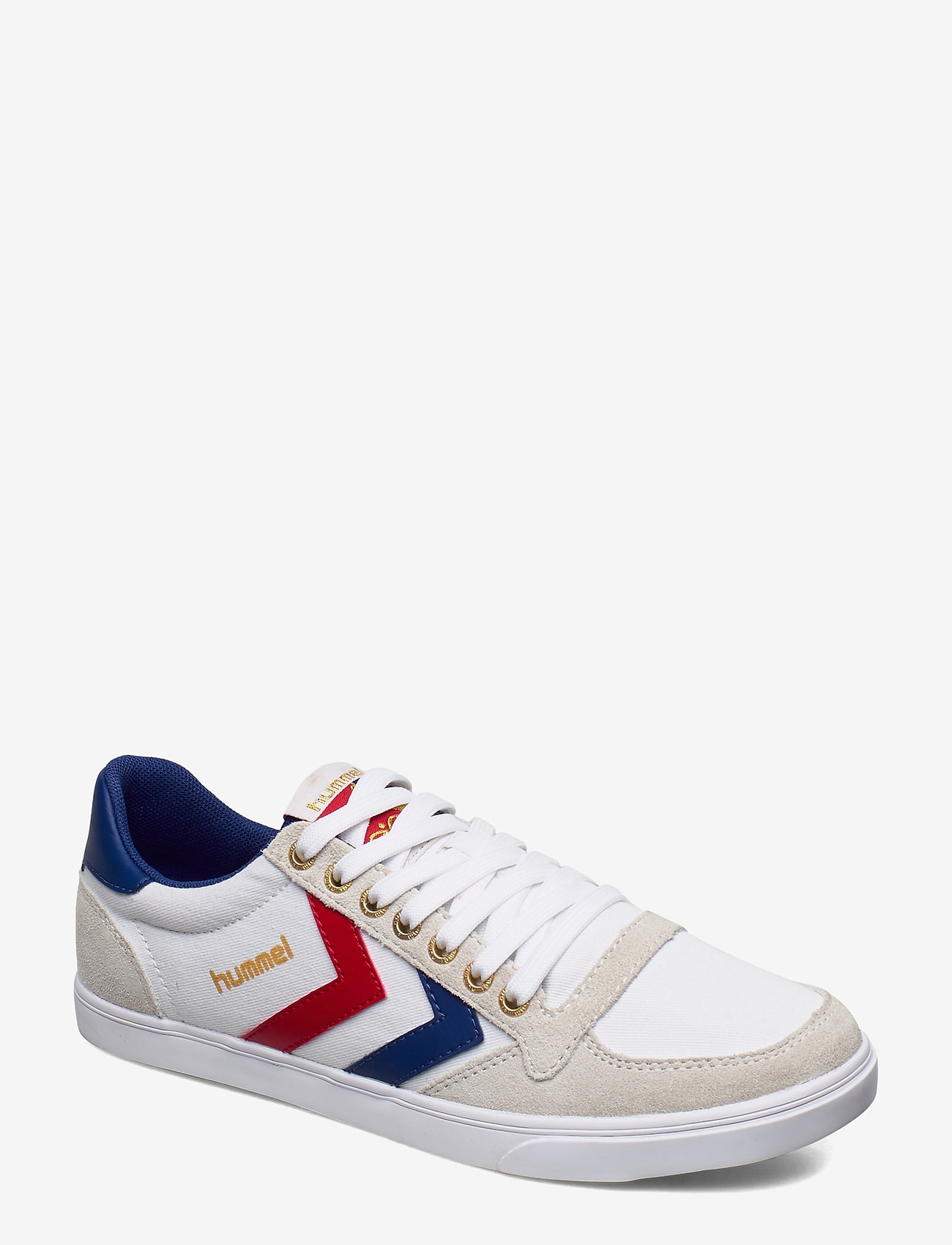Hummel - HUMMEL SLIMMER STADIL LOW - lave sneakers - white/blue/red/gum - 0