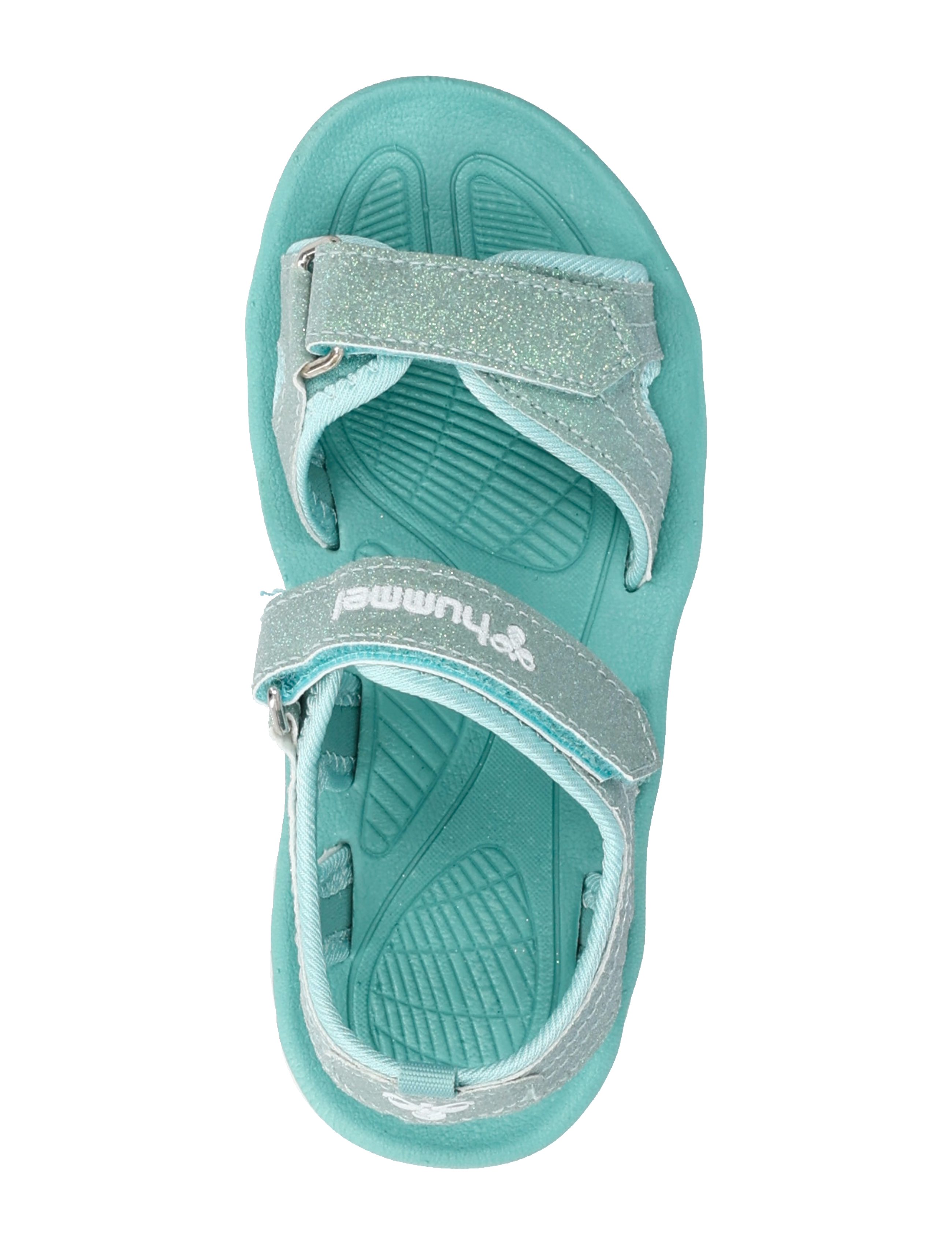 Hummel - SANDAL GLITTER JR - gode sommertilbud - blue surf - 3