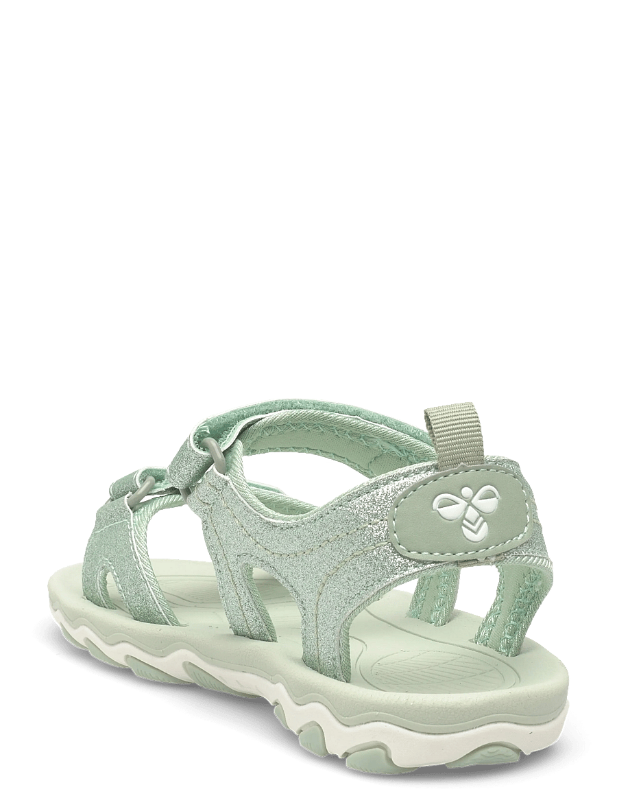 Hummel - SANDAL GLITTER JR - schuhe - frosty green - 1