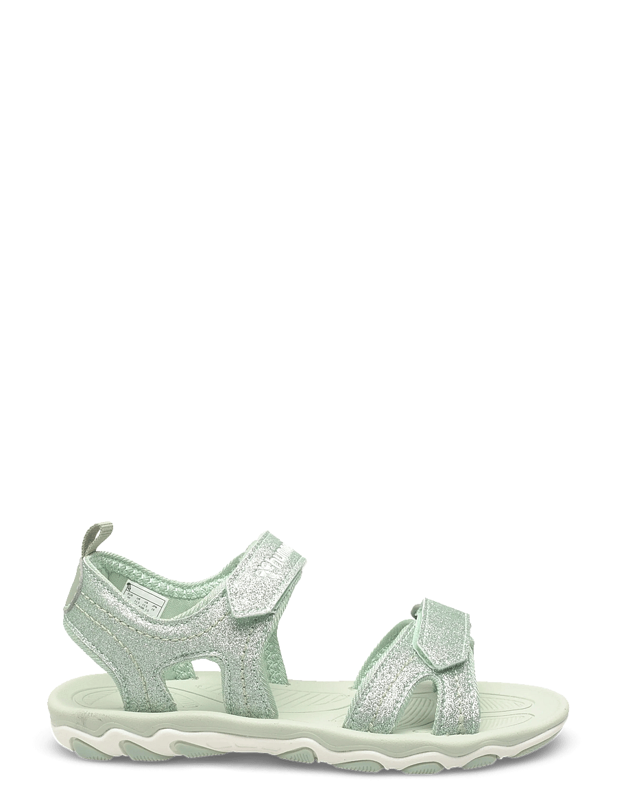 Hummel - SANDAL GLITTER JR - schuhe - frosty green - 2