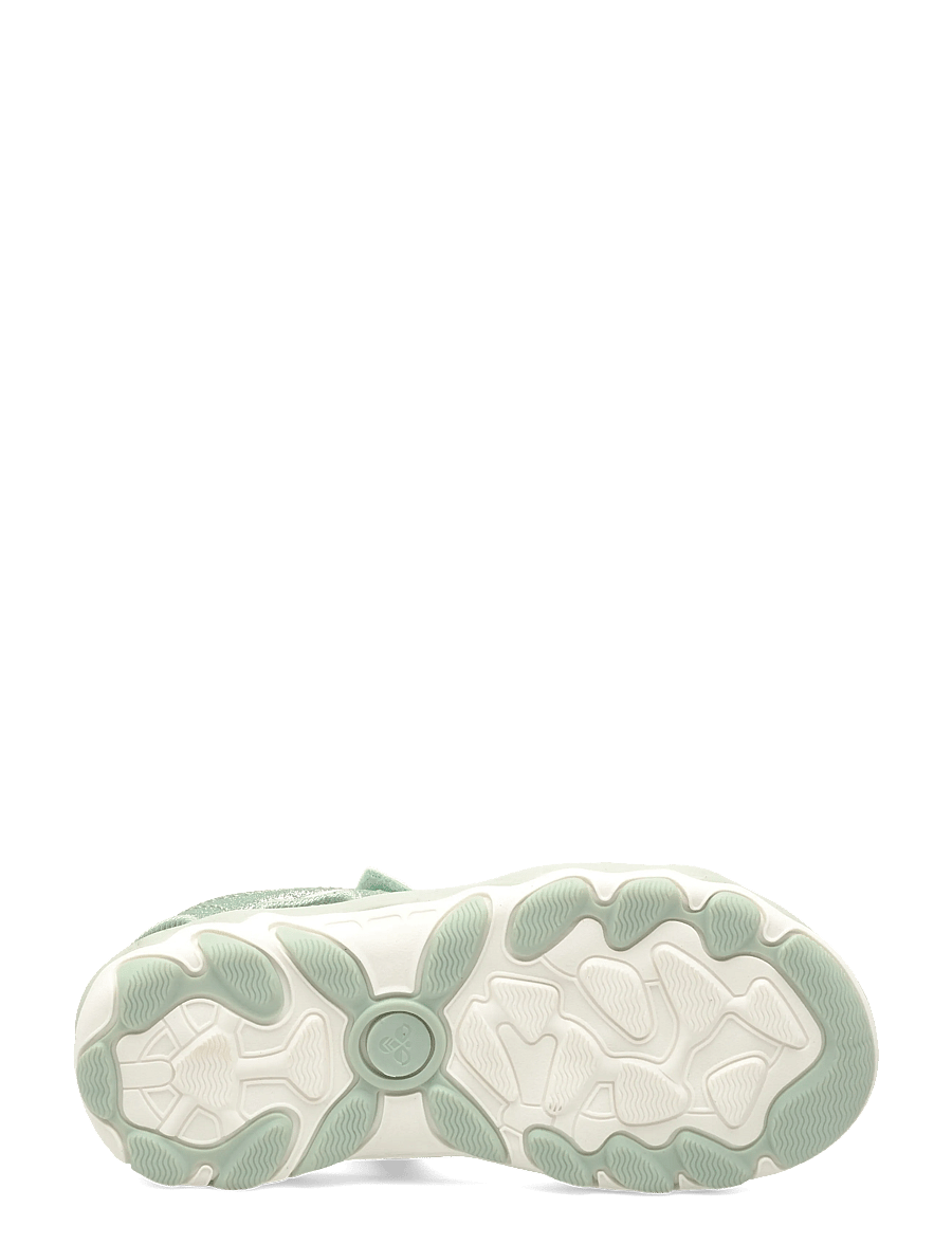 Hummel - SANDAL GLITTER JR - schuhe - frosty green - 4
