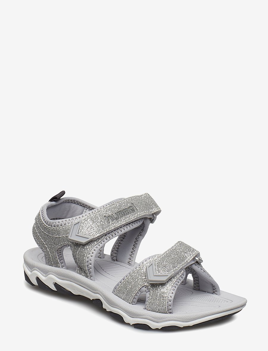 Hummel - SANDAL GLITTER JR - jalanõud - silver - 0