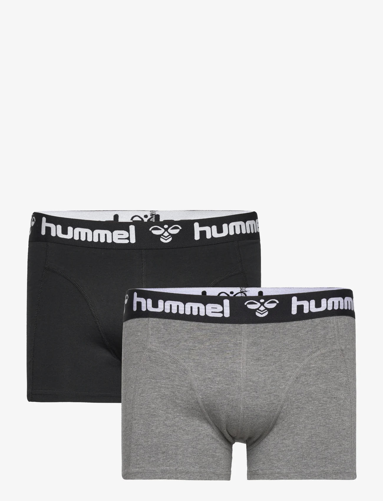 Hummel - HMLMARS 2PACK BOXERS - najniższe ceny - dark grey melange/black - 0