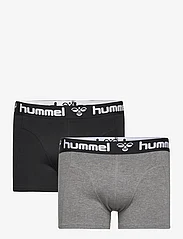 Hummel - HMLMARS 2PACK BOXERS - lägsta priserna - dark grey melange/black - 0