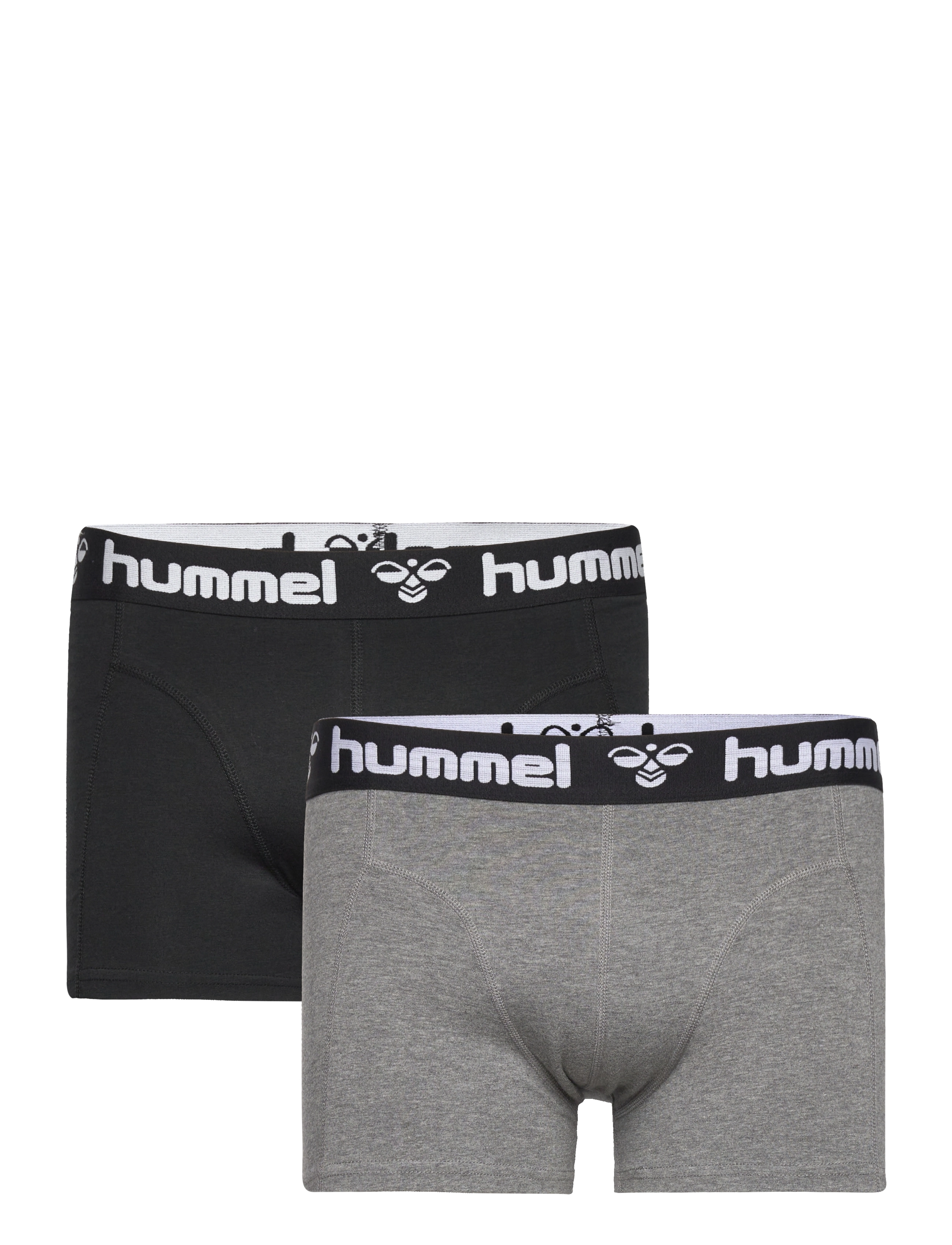 HMLMARS 2PACK BOXERS - DARK GREY MELANGE/BLACK