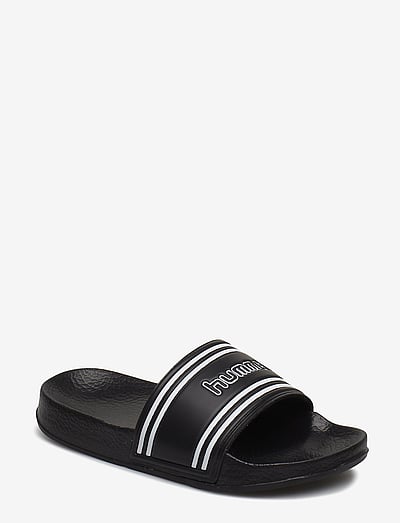 Hummel POOL SLIDE JR - Plätud ja Veejalatsid - BLACK / black