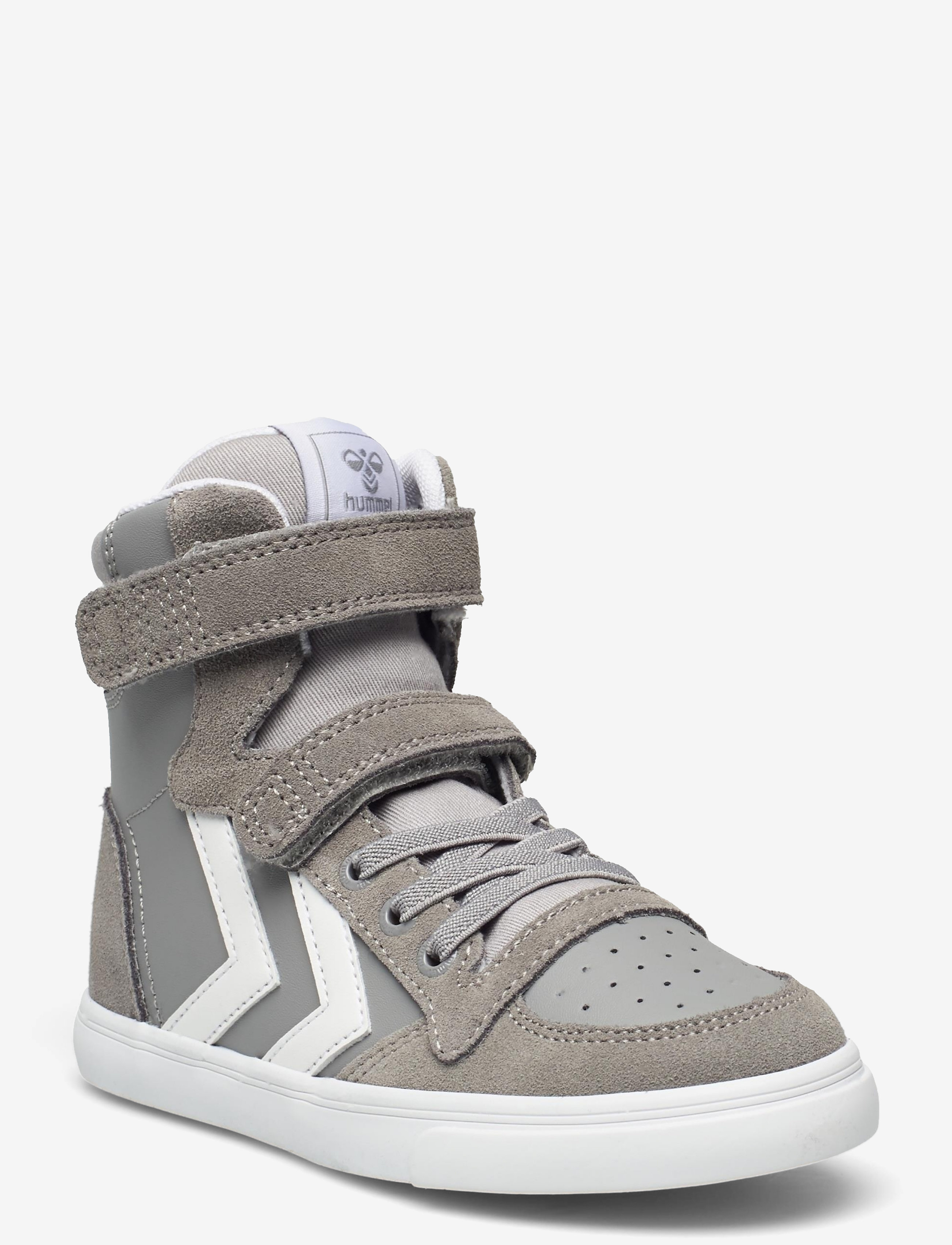 Hummel Slimmer Stadil Leather High Jr, Børn, Høj Sneaker, Grå, Str: 34