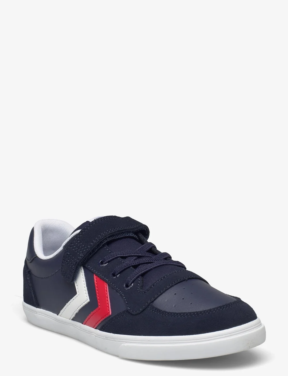 Hummel - SLIMMER STADIL LEATHER LOW JR - låga sneakers - peacoat - 0