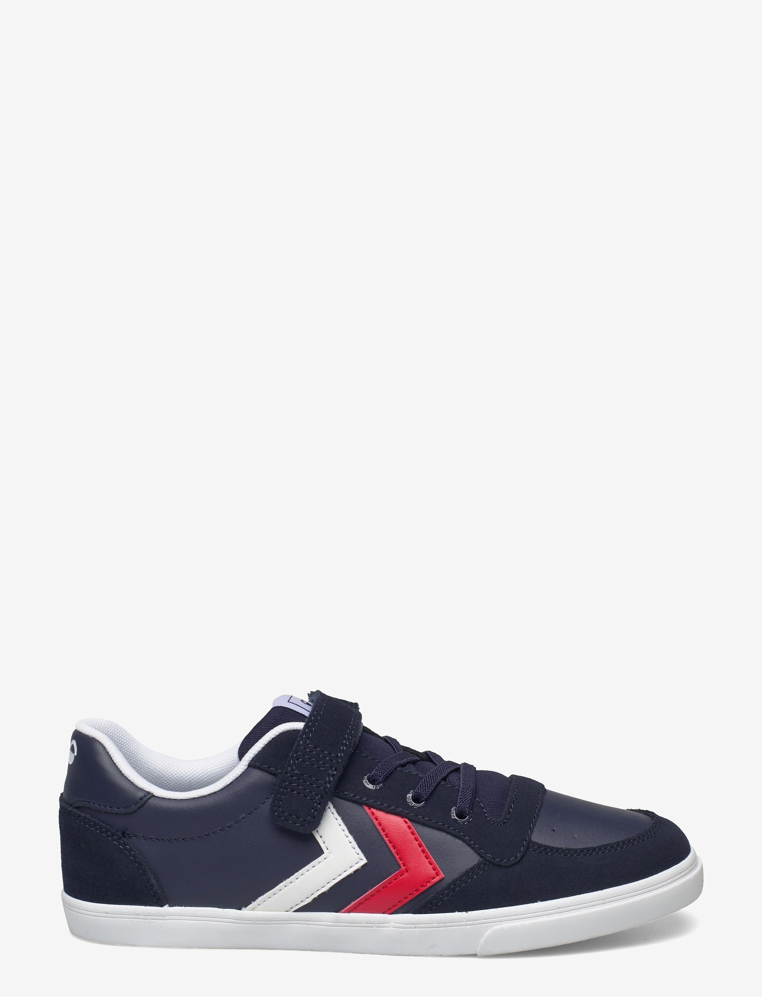 Hummel - SLIMMER STADIL LEATHER LOW JR - låga sneakers - peacoat - 1