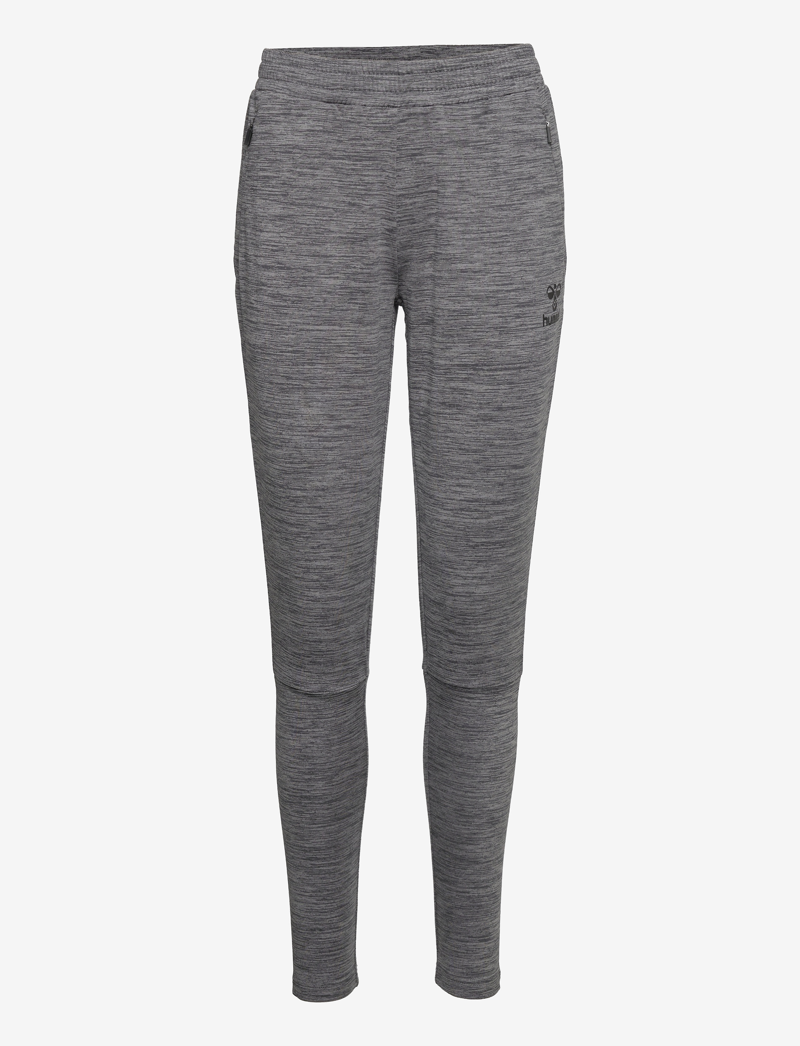 Hummel - hmlSELBY TAPERED PANTS - dark grey melange - 1